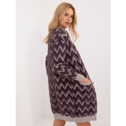 Kardigan-AT-SW-2340-A.00 (Barva Fialová, Velikost UNI)