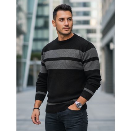 Pánský svetr Dstreet WX2329 (Velikost M, Barva Černá)