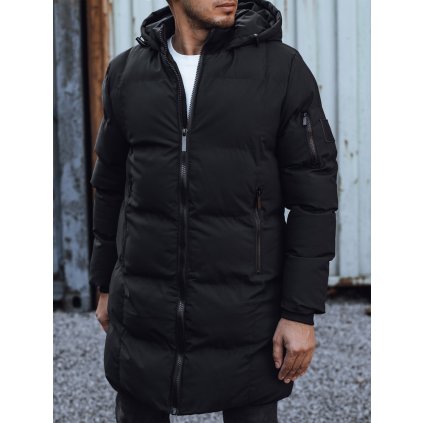Pánská zimní bunda s kapucí Dstreet TX4923 (Velikost M, Barva Černá)