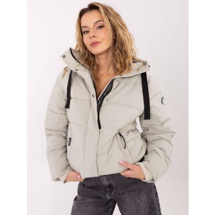 Prošívaná zimní bunda D50022X44560A1NO Sublevel (Barva Šedá - světle, Velikost L)