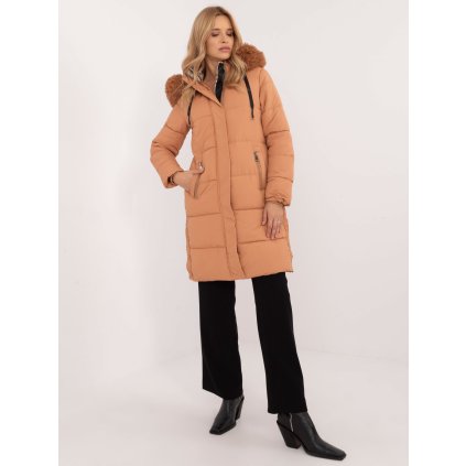 Dámská zimní bunda SK-KR-HH-2406.21P Factory Price (Barva Béžová, Velikost M)