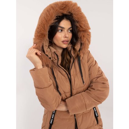 Dámská zimní bunda SK-KR-HH-2408.45P Factory Price (Barva Béžová, Velikost S)