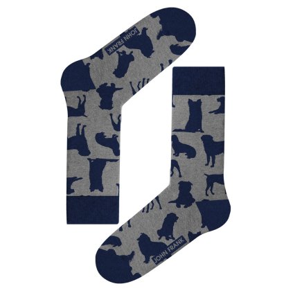 Pánské ponožky John Frank JFLSEF09 (Velikost UNI, Barva Šedá)