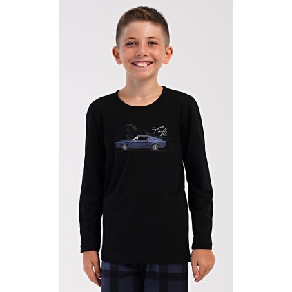 Dětské pyžamo dlouhé Speed (Barva Šedá - tmavě, Velikost 9/10)