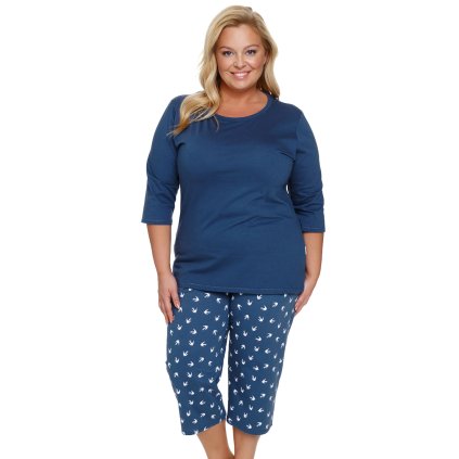 Dámské pyžamo Doctor Nap PB.7264 (Velikost 2XL, Barva Modrá - světle)