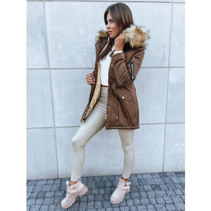 Dámská zimní bunda VIXEN Barva hnědá DSTREET TY3871 (Velikost S, Barva Béžová)