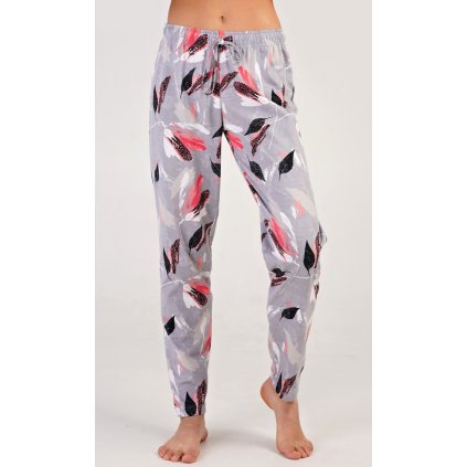 Dámské pyžamové kalhoty Lucie (Barva Šedá, Velikost XL)