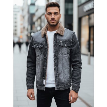 Pánská džínová zateplená bunda Dstreet TX4725z (Velikost S, Barva Černá)