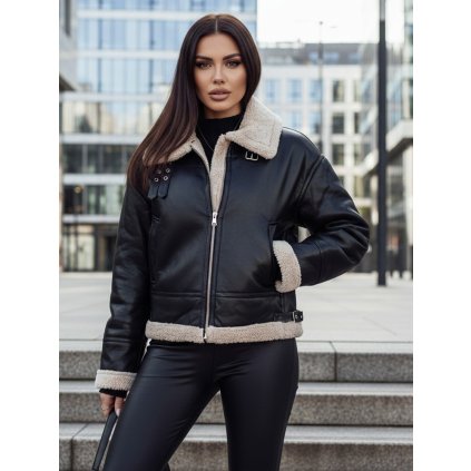 Dámská bunda SHEREB Dstreet TY4756z (Velikost S, Barva Černá)