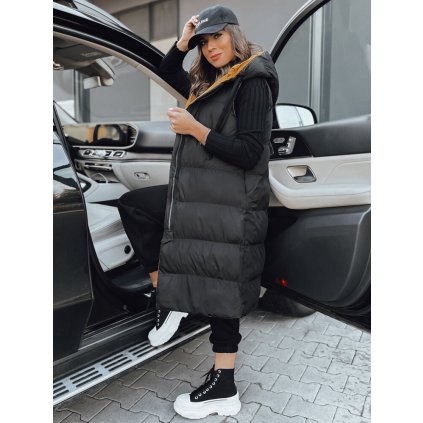 Dámská vesta s kapucí NEEKO Barva černá DSTREET TY4042 (Velikost S, Barva Černá)