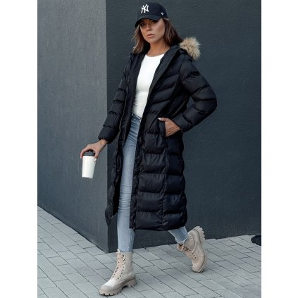 Dámská dlouhá bunda LUXWARM Dstreet TY4374 (Velikost S, Barva Černá)