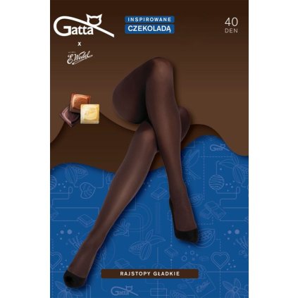 Silonkové punčocháče Gatta Tights Microfibre 40 DEN (Velikost S, Barva Hnědá)