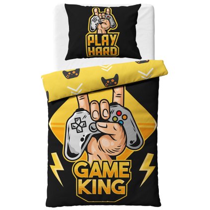 44614 1 bavlnene povleceni gamer king 140x200 70x90 cm