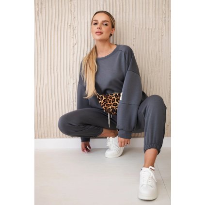 Dámská tepláková souprava (Velikost UNI, Barva Šedá - tmavě)