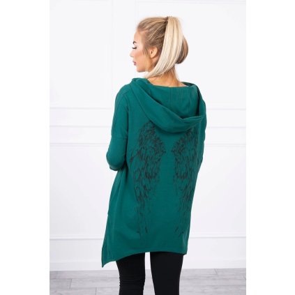 Mikina 9140 s potiskem křídel (Velikost UNI, Barva Zelená - světle)