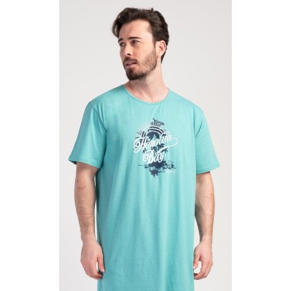 Pánská noční košile s krátkým rukávem Honolua bay (Barva Modrá - světle, Velikost M)