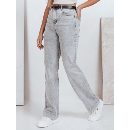 Dámské džíny wide leg Dstreet UY2765 (Velikost 34, Barva Šedá - tmavě)
