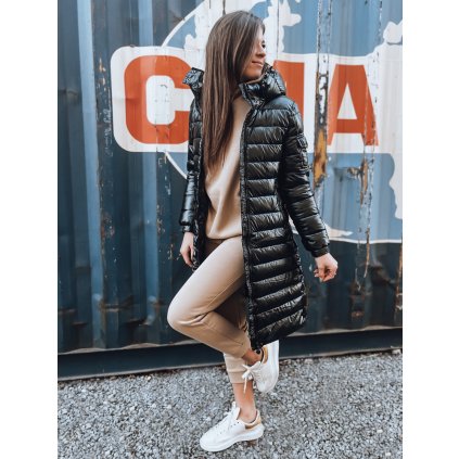 Dámský dlouhý kabát LESSI DSTREET TY3353 (Velikost S, Barva Černá)