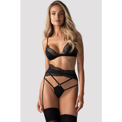 Set Obsessive Lobellis 3-pcs set (Velikost M/L, Barva Černá)