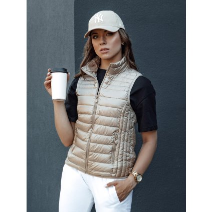 Dámská vesta STYLISHZ Dstreet TY4439 (Velikost S, Barva Hnědá)
