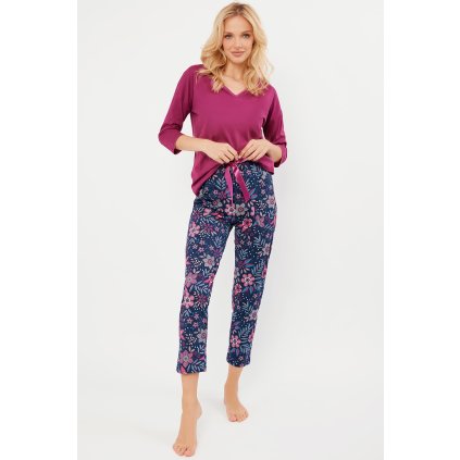 Dámské pyžamo Italian Fashion Folk r.3/4 sp.7/8 (Velikost 2XL, Barva Růžová)