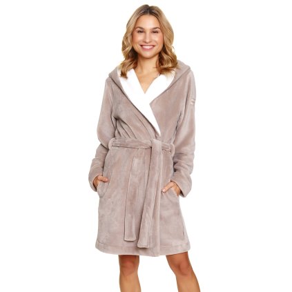 Dámský župan Doctor Nap SWW.7181s kapucí (Velikost 2XL, Barva Béžová)