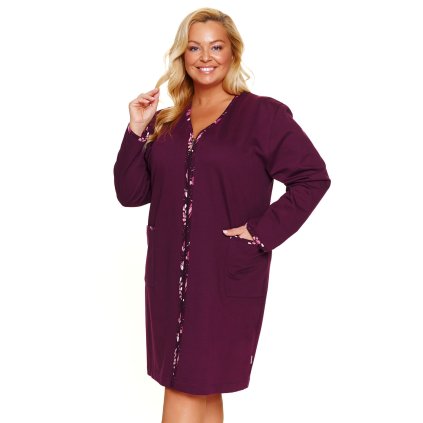 Dámský župan Doctor Nap SMZ.7319 Plus size (Velikost 3XL, Barva Bordó)