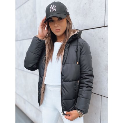 Dámská péřová bunda VICTORIA SNUG Barva černá DSTREET TY3695 (Velikost S, Barva Černá)