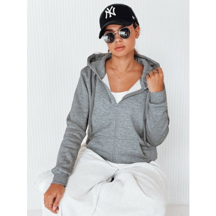 Dámská mikina s kapucí Dstreet BY0232 (Velikost S, Barva Šedá - tmavě)