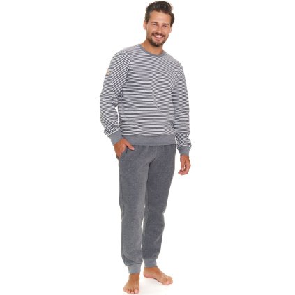 Pánské pyžamo Doctor Nap PMB.5248 (Velikost S, Barva Šedá)