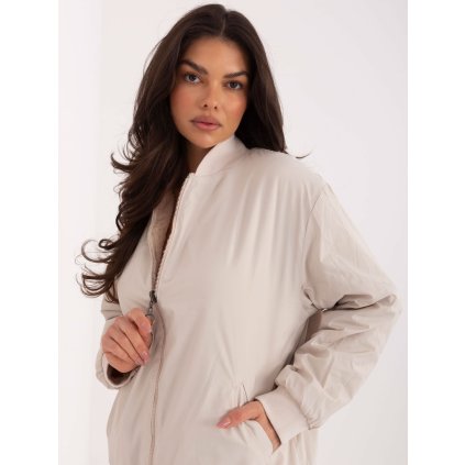 Dámská bunda LK-BL-510136.89 LAKERTA (Barva Béžová - světle, Velikost L/XL)