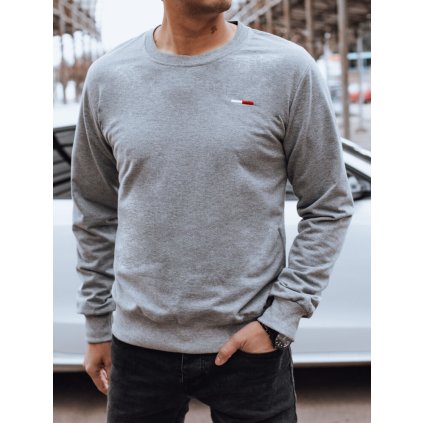 Pánská mikina bez kapuce Dstreet BX5737 (Velikost M, Barva Šedá - světle)