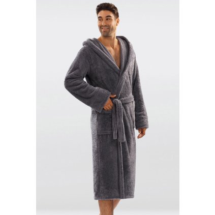 Župan Dkaren 130 z kapturem (Velikost XL, Barva Šedá)