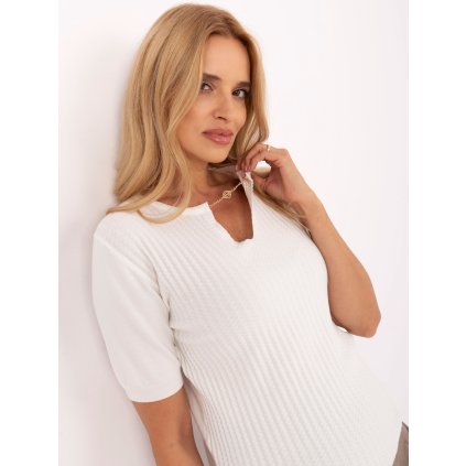 Dámský svetr PM-SW-PM-5053.39 s krátkým rukávem (Barva Černá, Velikost S/M)