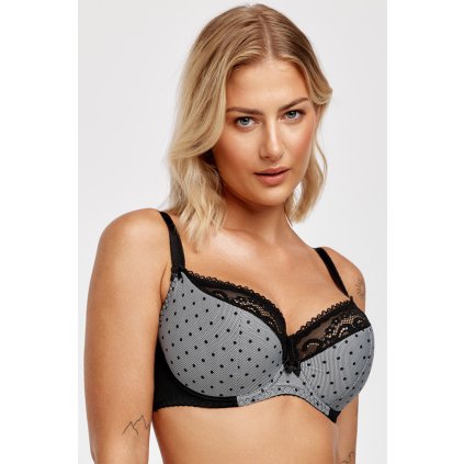 Podprsenka Azal Gracja - polovyztužená (Velikost 75D, Barva Šedá)