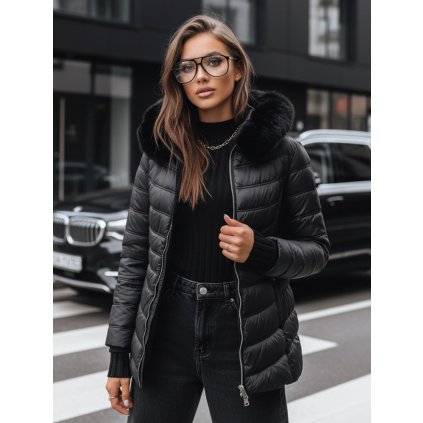 Dámská zimní bunda LUNA DSTREET TY3972 (Velikost S, Barva Černá)
