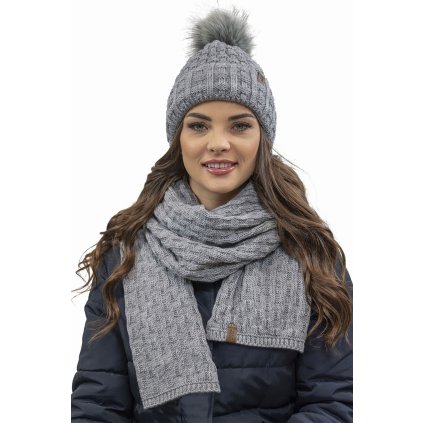 Čepice a šála Vivisence 7015Kmpl (Velikost UNI, Barva Žlutá)