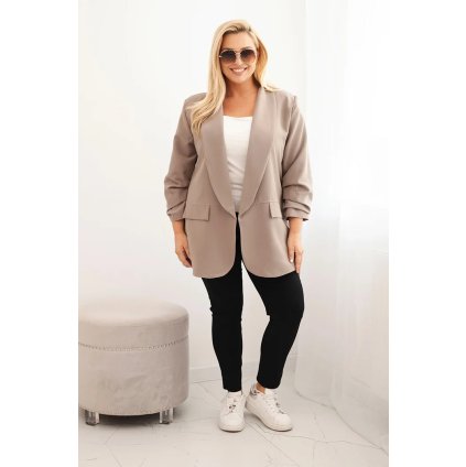 Dámská sako ART1085 Plus Size (Velikost UNI, Barva Modrá - tmavě)