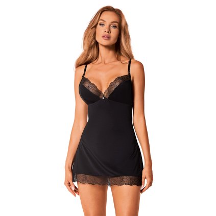 Košilka Obsessive Bella Rou chemise (Velikost M/L, Barva Černá)