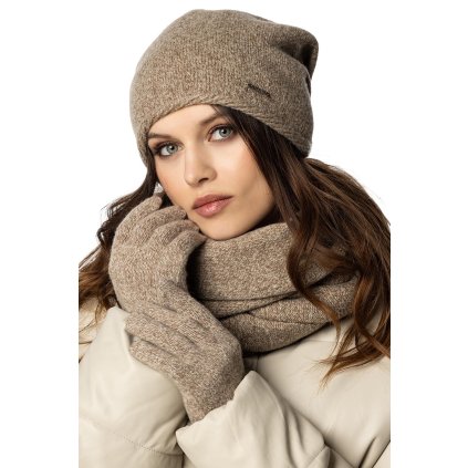 Komplet čepice, šála, rukavice Vivisence 7087Kmpl (Velikost UNI, Barva Zelená)