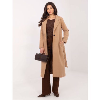 Dámský kabát TW-PL-BI-5312A.85 Och Bella (Barva Béžová, Velikost L)