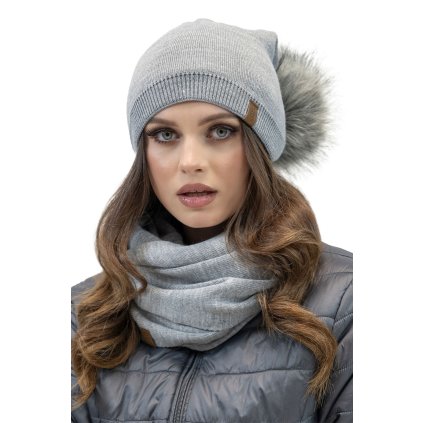 Sada Vivisence 70105Kmpl - čepice + šála (Velikost UNI, Barva Šedá)