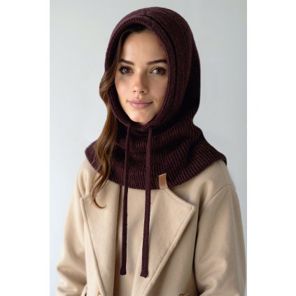 Dámská kapuce Vivisence 70111 (Velikost UNI, Barva Hnědá)