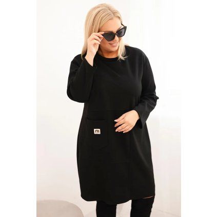 Dámské šaty 1965 Plus Size (Velikost UNI, Barva Černá)