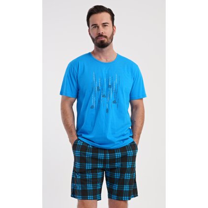 Pánské pyžamo šortky Tetris game (Barva Zelená, Velikost XL)