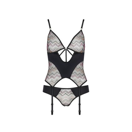 Korzet Casmir Lagerta corset (Velikost L/XL, Barva Černá)