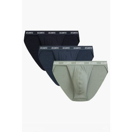 Slipy Atlantic 3MP-1576 3-pack (Velikost S, Barva Modrá - tmavě)