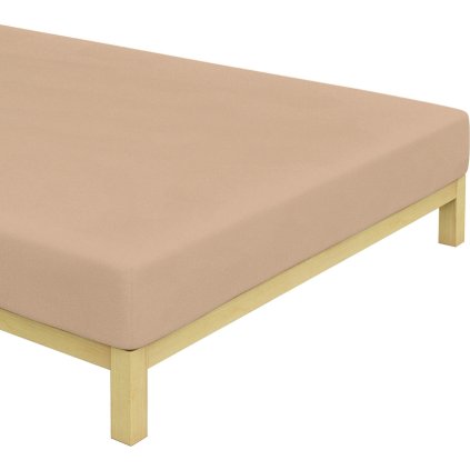 Froté prostěradlo Světle Hnědé (Varianta Rozměr: 90x200 cm)