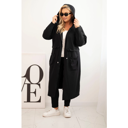 Dámská mikina Plus Size 6970 (Velikost 2XL, Barva Černá)