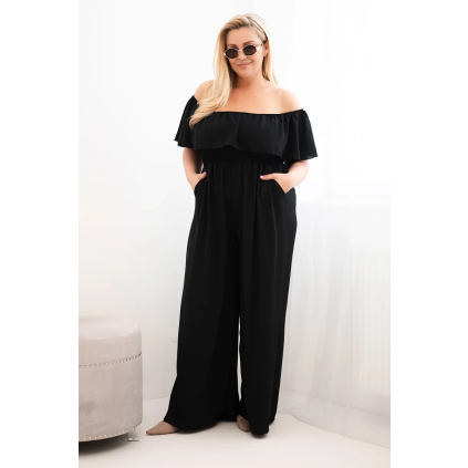 Dámský overal Plus Size 2608 (Velikost UNI, Barva Černá)